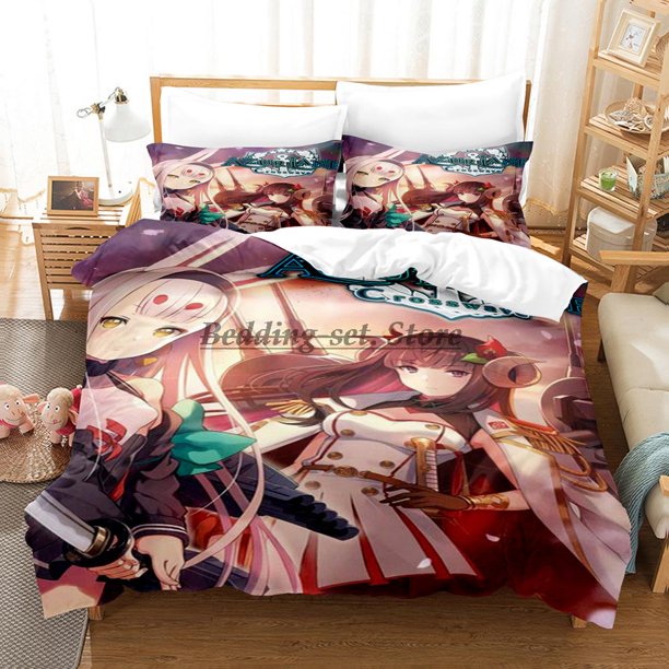 Azur Lane Bedding Set Bed Set Aldult Kid Bedroom Duvetcover Sets Bed Sheet Set