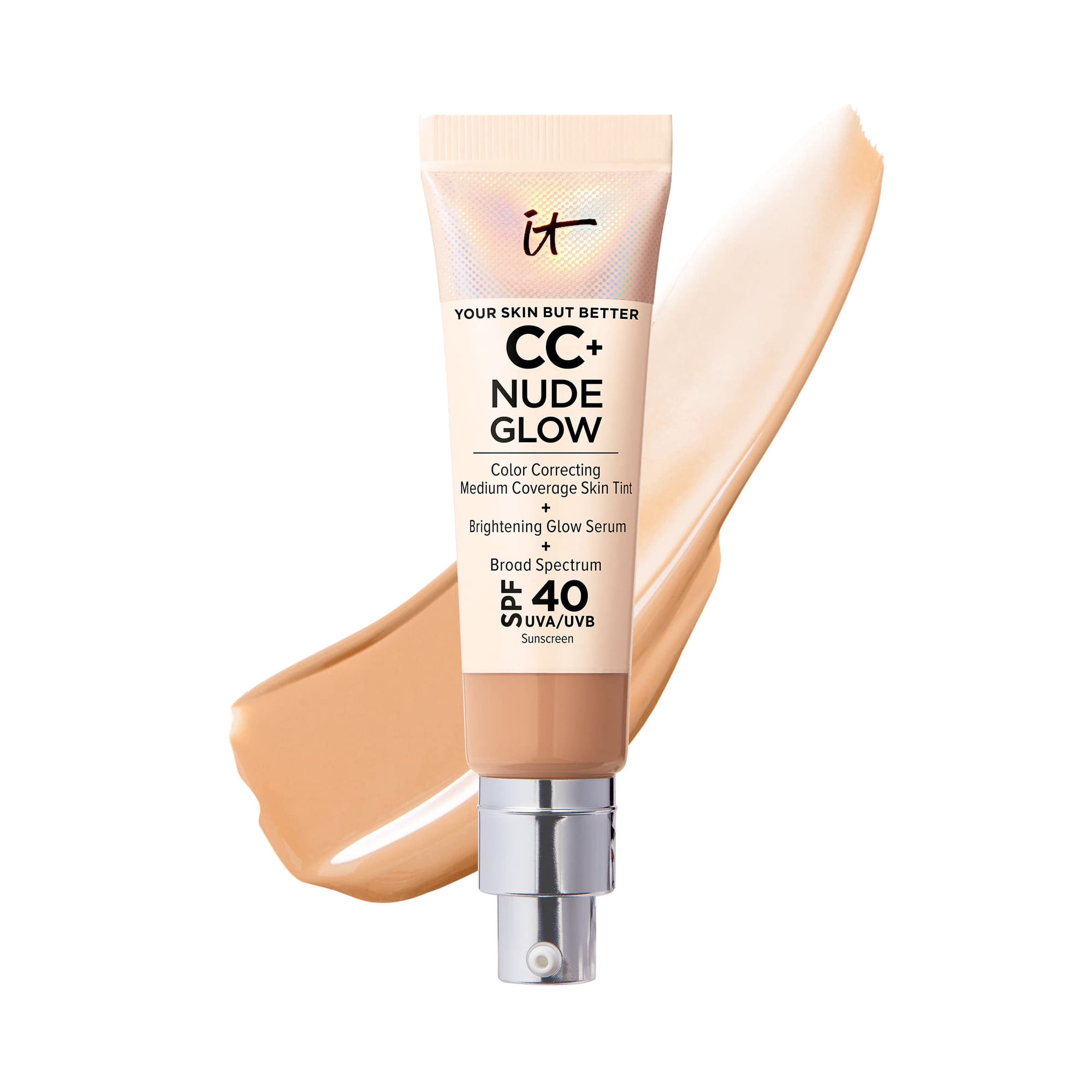 Foundation It Cosmetics Cc+ Nude Glow, Spf 40, 30 Ml, Bronceado Medio