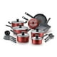 thumbnail image 1 of Juego de utensilios de cocina T-Fal Initiatives, antiadherentes, 18 piezas, rojo, 1 of 3