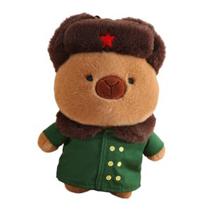 Magideal - Juguete De Peluche De Capibara Con Abrigo, Sombrero, Decoración Suave Para Niños, Muñeco De Capibara De Felpa Cómodo Y Realista Para Adolescentes, Reg Marrón Y S