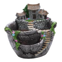 Magideal - Maceta De Plantas Suculentas, De Jardín De Hadas, Artesanía Decorativa, Maceta De Jardín Para Bonsái, Hierba, Hogar, Escritorio, Decoración De Plata