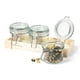 thumbnail image 3 of Set 3 Frascos Contenedores Vidrio Base Madera Gaby 230 ml, 3 of 3