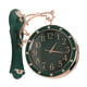 thumbnail image 2 of Reloj De Pared De Doble Cara Para Cumpleaños, Regalo, Sala De Estudio, Fiesta Al Aire Libre, Tranquilo, Verde, 2 of 5