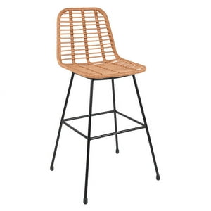 Klik Muebles - Taburete Alto De Terraza Rattan Grecia Color Madera