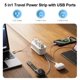 thumbnail image 4 of Adaptador de viaje universal VYLEE con cable de 1,8 m, 2 tomas de CA y 3 puertos USB, 4 of 9