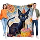 thumbnail image 1 of Fiesta del Gato Negro anti-pilling, suave, ligera, esponjosa y acogedora de lujo para hogar y cocina – Perfecta para niños y adultos,100X130cm, 1 of 6