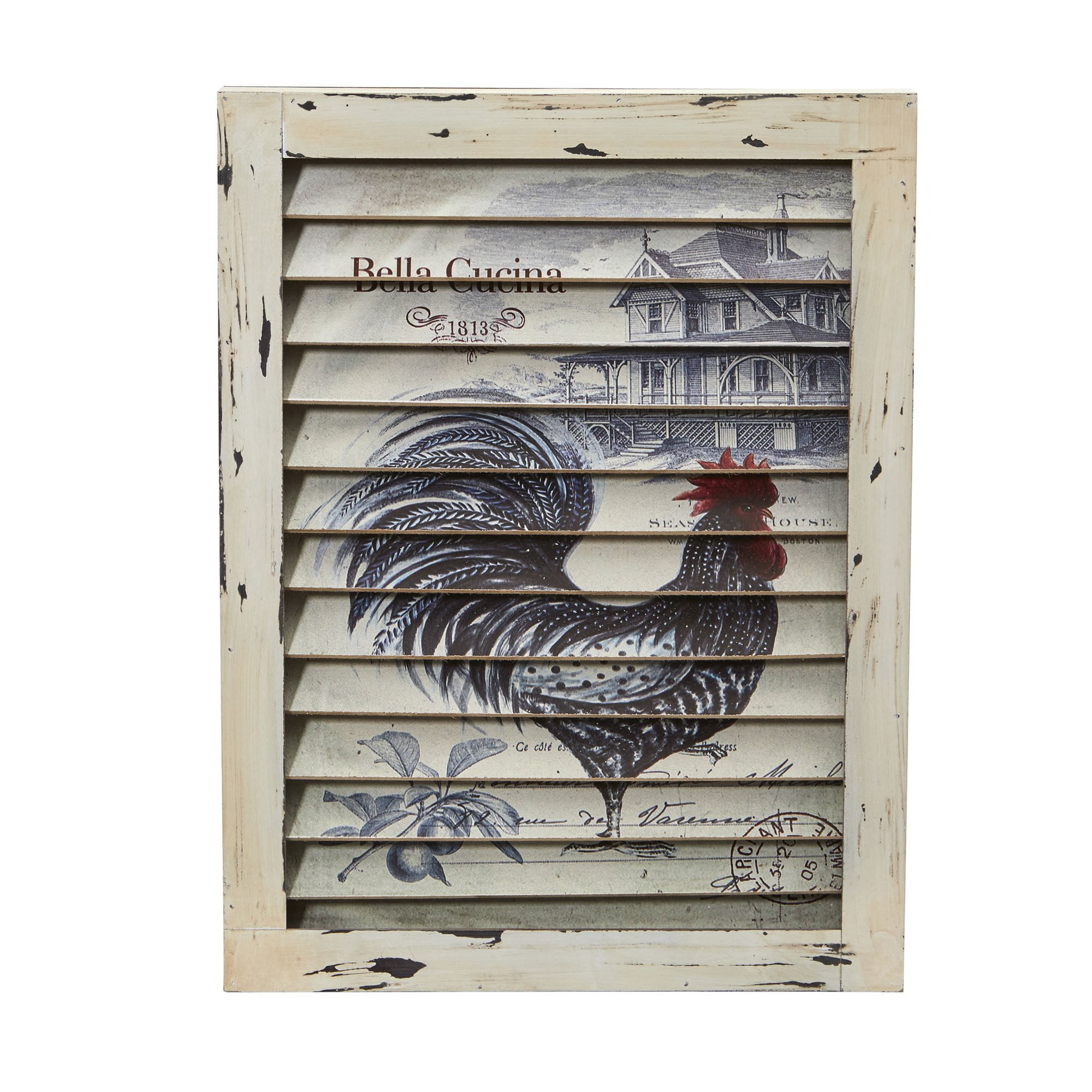 Nearly Natural - Persiana De Ventana Con Forma De Gallo Casi Natural Para Decoración De Pared