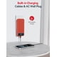 thumbnail image 4 of Power Bank aonidi 20000 mAh con cables y enchufe de pared, rojo, 4 of 9