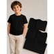 thumbnail image 1 of Pack 6 Poleras De Niños Cuello 100% Algodon Cuello Redondo Negro 4 Lisa, 1 of 3