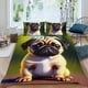thumbnail image 2 of Juego de Funda de Edredón Temático Pug Desmarcar 3 Piezas 135x200cm, 2 of 6