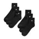 thumbnail image 1 of Calcetines Adidas Quarter Crew acolchados para hombre, paquete de 6, negros, 1 of 3