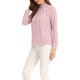 thumbnail image 4 of INSPIRE CHIC Otoño Invierno Blusa de Gasa con Cuello Alto para Mujer Camisa de Manga Larga Casual de Negocios S Rosa, 4 of 6
