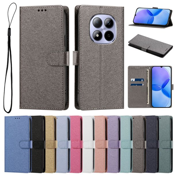 Cartera Funda para Xiaomi Redmi Note 15 Pro 4G Carga Inalámbrica, Gris