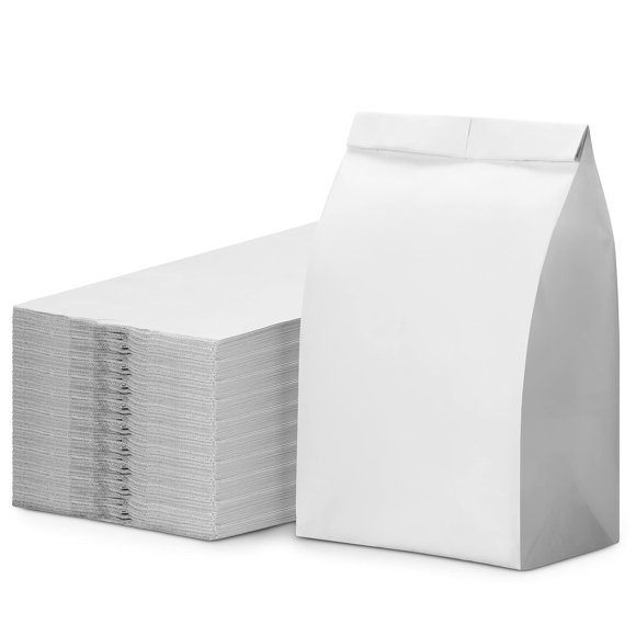 Bolsas de papel kraft CulinWare 5 lb 500 unidades 13x8x27 cm blancas