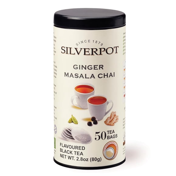 Silverpot Ginger Masala Chai – 50 bolsas (80 g)