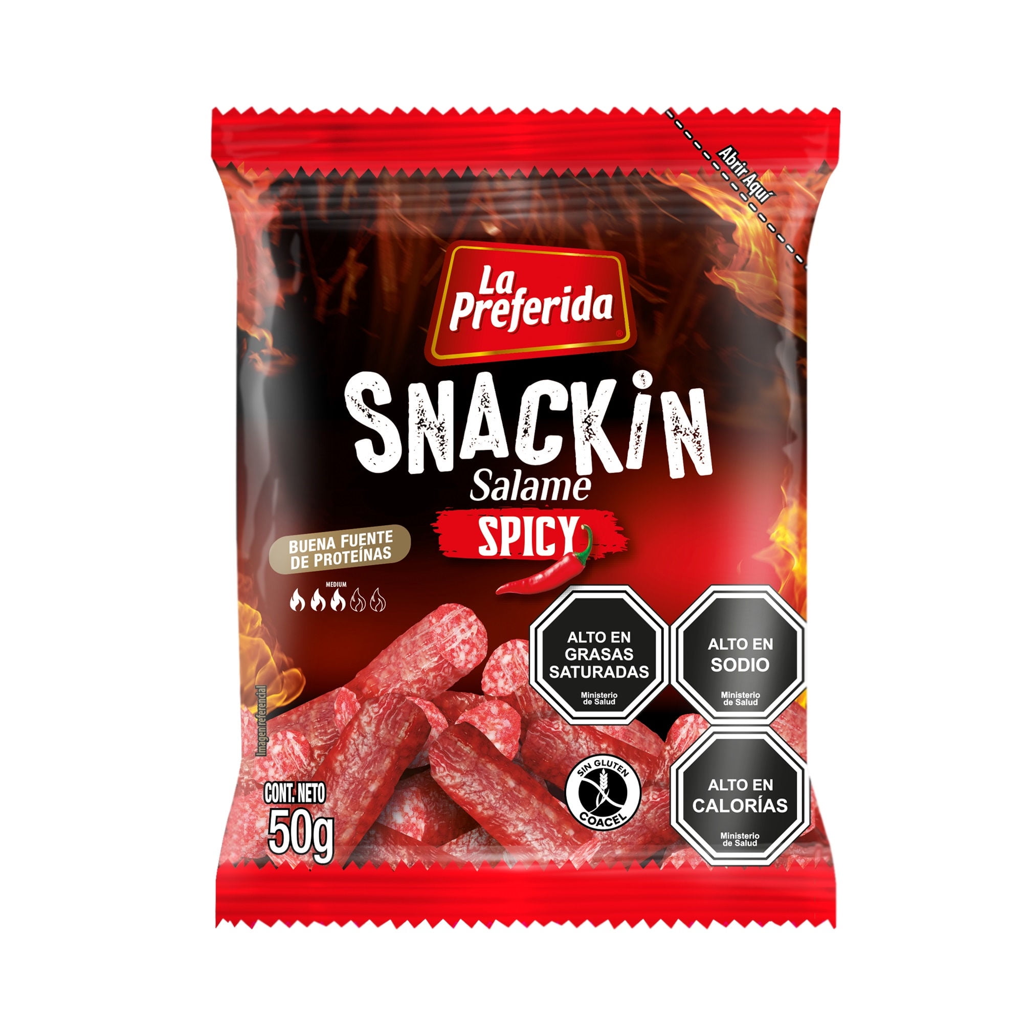 Snackin Salame Spicy 50 g La Preferida