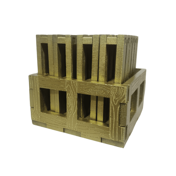 Posavasos de Madera Dorado 5MM Modelo Pallet 4U