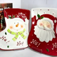 thumbnail image 3 of Plato Navideño Decorativo Con Forma De Bota De Santa Claus Y Muñeco De Nieve, 3 of 3