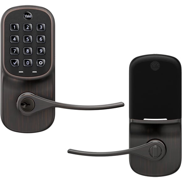 Cerradura Yale Assure con palanca y Wi‑Fi, acabado en bronce cepillado