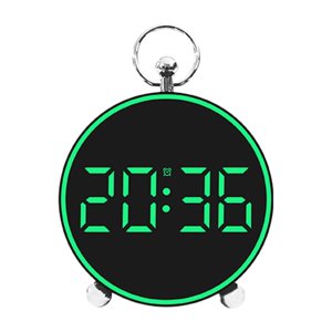 Genérico - Reloj Despertador Digital Moderno Con Luz Ambiental Para Sala De Estar, Oficina, Mesita De Noche, Color Verde