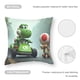 thumbnail image 5 of Yoshi Fundas de almohada de terciopelo con tema, regalos de funda de almohada, decoración para el hogar, cojín de lanzar, regalo de cumpleaños para fans y parejas.50*50cm., 5 of 6