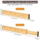 thumbnail image 2 of Separador de cajones DUCOO Bamboo, 4 unidades, 43-56 cm, para cocina y hogar, 2 of 7