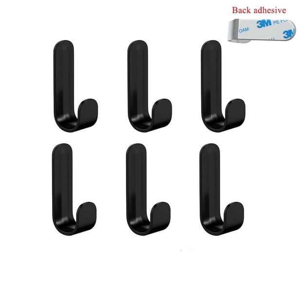 6pcs Multi-purpose Wall Organizer Hook Behind-door Key Cloth Hanger Hook Bathroom Robe Towel Holder Rack Kitchen Hardware Shelf Hook