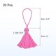 thumbnail image 2 of Uxcell 20 paquete de borlas de marcador de 4.3 pulgadas con lazo colgante, borlas pequeñas suaves, mini borlas, rosa oscuro, 2 of 7