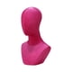 thumbnail image 4 of Soporte De Exhibición De Pelucas Organizador De Accesorios Para Auriculares Cabeza De Maniquí De Cabello Busto De Hombro Rosa Rojo, 4 of 5