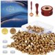 thumbnail image 1 of Kit de sello de cera Yagugu - Set de 357 piezas con perlas de cera, sello, calentador, cuchara y velas - Sobre vintage, cartas, manualidades, regalo (Oro antiguo), 1 of 6
