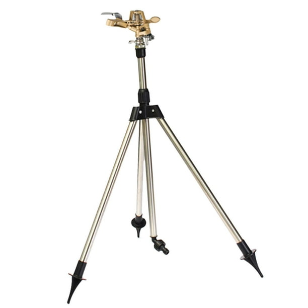 Aspersor de impacto con base de trípode, aspersor de trípode de 1/2 ", aspersor de césped de Metal resistente, aspersor de césped y jardín para patio Estilo A