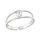 thumbnail image 1 of Anillo Ajustable Plata 925 Con Piedra Y Cristal, 1 of 2