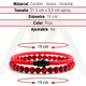thumbnail image 3 of Pulsera roja piedras protección hombre/mujer, 3 of 3