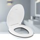 thumbnail image 2 of Asiento de inodoro WSSROGY alargado de plástico con cierre suave, blanco, 2 of 9