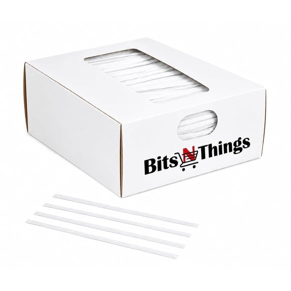 Bridas de papel Bits N Things 10 cm blancas, 2000 unidades