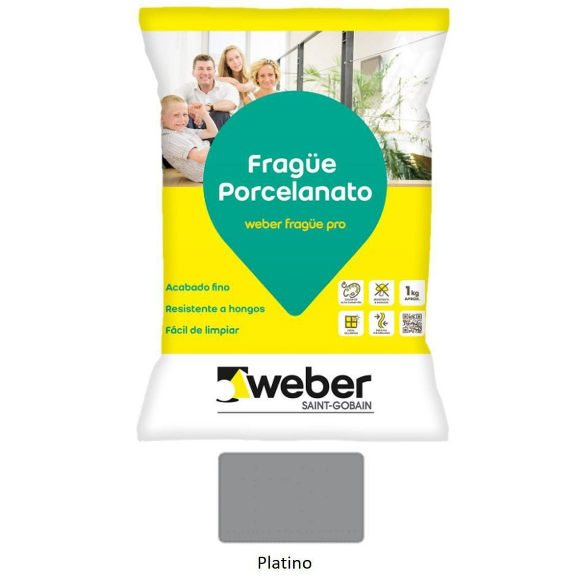 Weber - Fragüe Porcelanato 1kg Platino