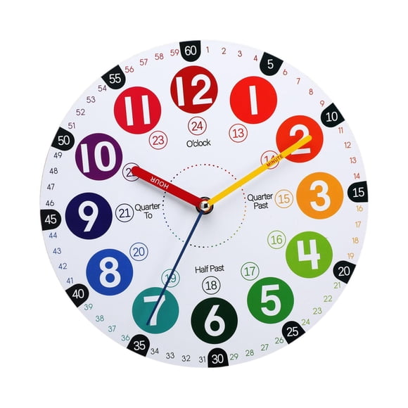 Reloj Analógico Silencioso Para Niños Que Aprende A Contar Fácilmente Para Aulas Escolares Y Dormitorios