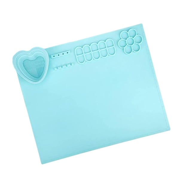 Estera De Silicona Para Manualidades, Moldes De Fundición De Joyería Resistentes Al Calor Para Pintar, Color Azul