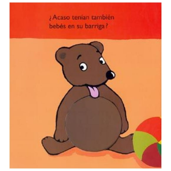 Mamá Osa tiene una gran barriga blanco