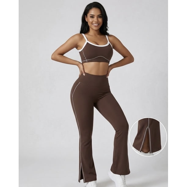 Set Básico Sport Mujer Calza Flare Peto Dry-Fit