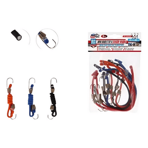 Genérico - Pack 8 Cuerdas Elásticas Eslinga Pulpo Amarre 30Cm X 4Mm Multicolor