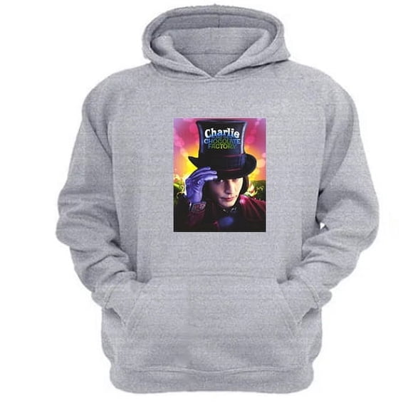 Polerón Canguro Wonka Gris Claro Talla Xl Unisex
