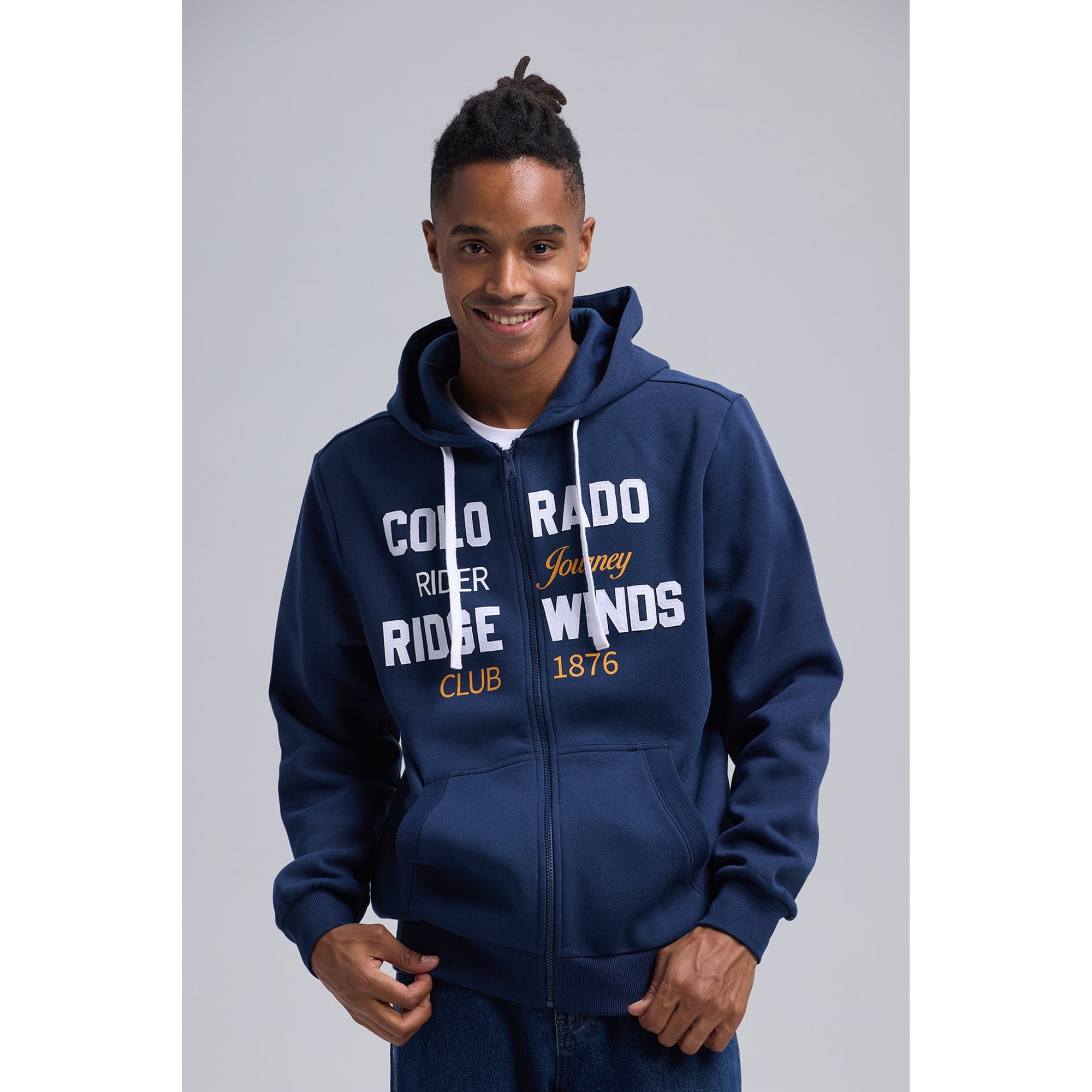 Fashionspark - Polerón Hombre Full Zipper Azul - Lll