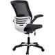 thumbnail image 5 of Silla de oficina Modway Edge con respaldo de malla blanca y asiento de vinilo negro, 5 of 9
