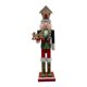 thumbnail image 4 of Cascanueces Decoración Navideña Estatua Muñeca De Madera Artesanía Coleccionable Adorno Abrigo Verde, 4 of 5