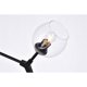 thumbnail image 3 of Aplique de Pared Cavoli de Elegant Lighting con 2 Luces Negro Vidrio Hierro, 3 of 8
