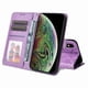 thumbnail image 2 of Funda tipo cartera FOXDOCK para iPhone XR , diseño girasol en relieve, cuero PU, cierre magnético, soporte y tarjetero, 2 of 5