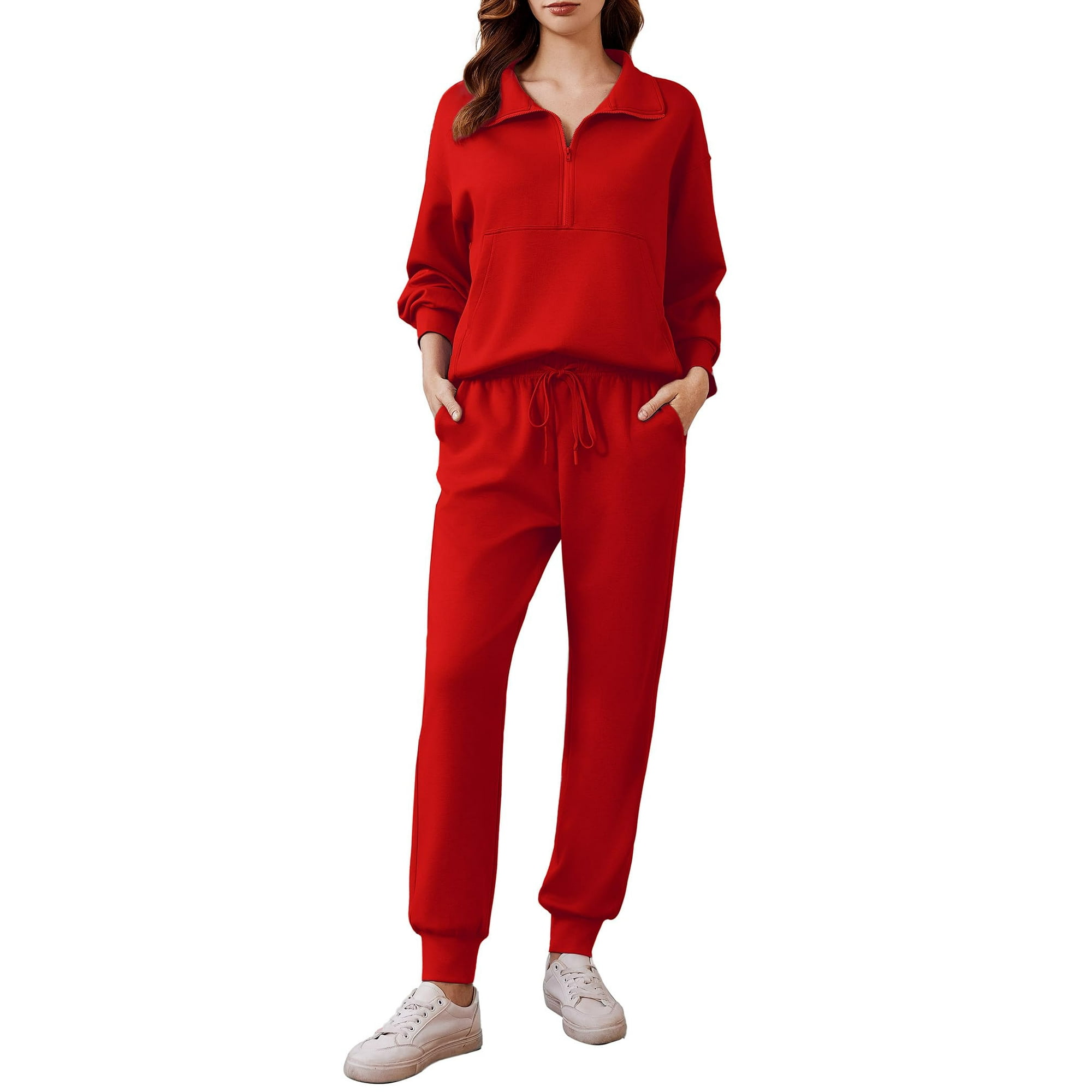 Set Lounge Pinspark 2 Piezas Para Mujer 2024 Rojo Mediano