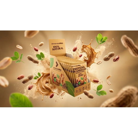 Proteína de Maní - Sabor Clásico Maní 480g (Display con 12 Sobres de 40g)