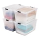 thumbnail image 1 of Caja organizadora IRIS USA, paquete de 4, 52 L, tapa con cierre a presión, 1 of 8